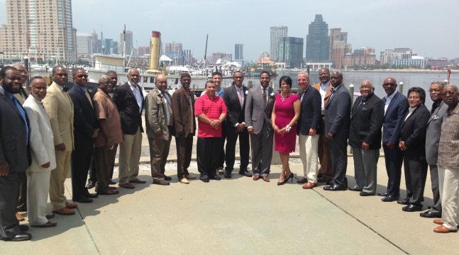 Mayor Rawlings-Blake and the 2014 winners of the Baltimore&#039;s Top Neighborhood Dads contest
