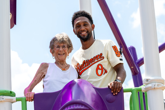 Mayor Brandon M. Scott and Former Council President Mary Pat Clarke