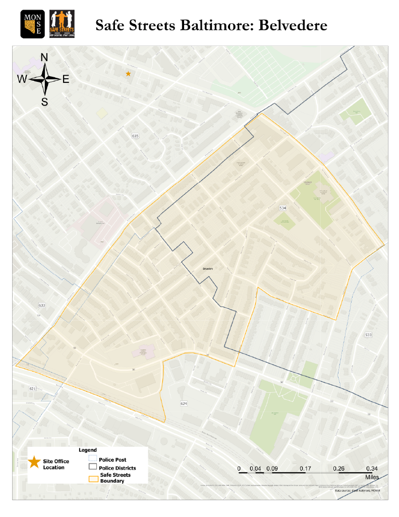 Safe Streets Belvedere Catchment Zone Boundaries