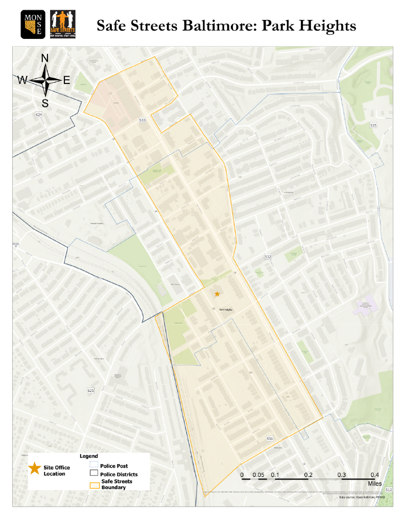 Safe Streets Park Heights Catchment Zone Boundaries