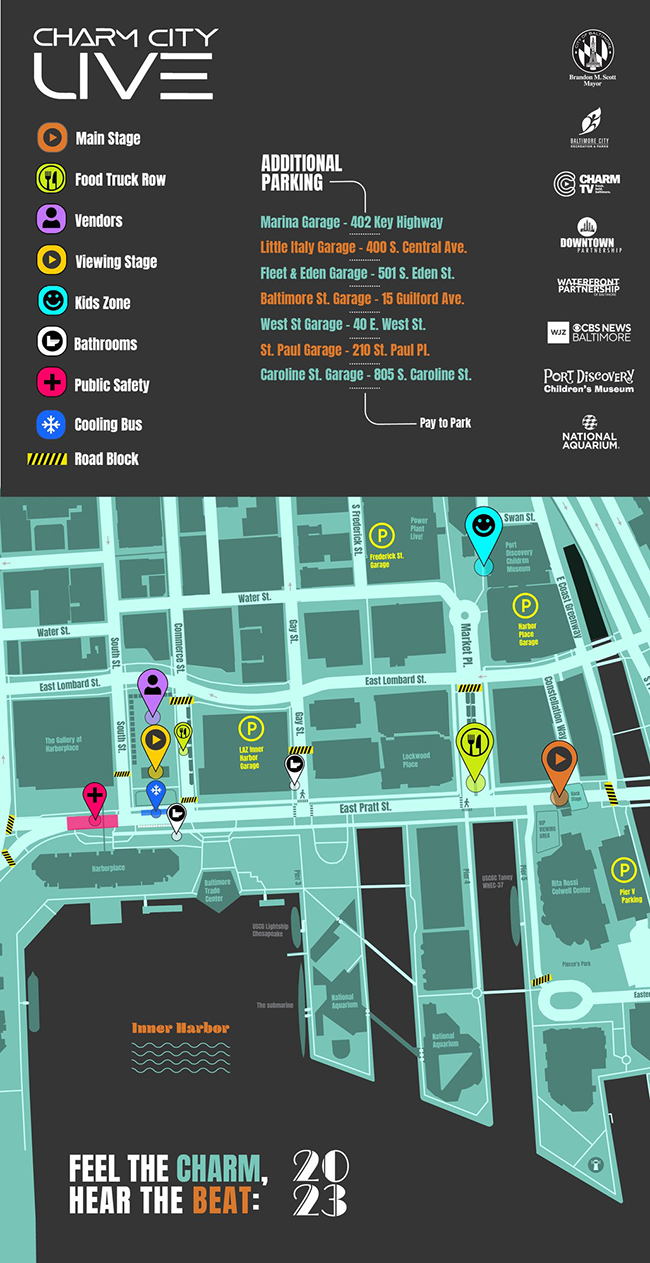 Map of venue locations
