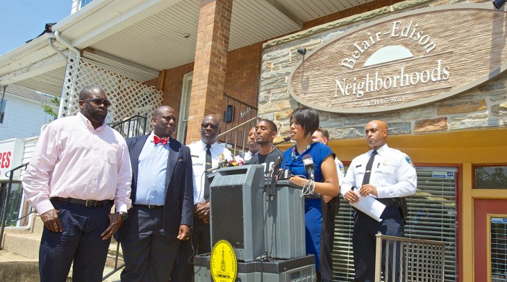 Mayor Stephanie Rawlings-Blake announces mid-year crime statistics